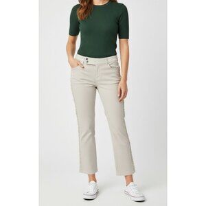 Gap Stretch Womens Size 4R Beige Pants With Faux Pockets Straight Leg Profession